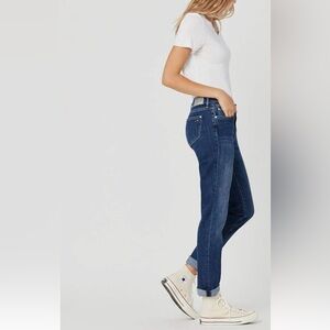 Mavi Women's Kathleen High Rise Slim Boyfriend Jeans Blue Denim size 10